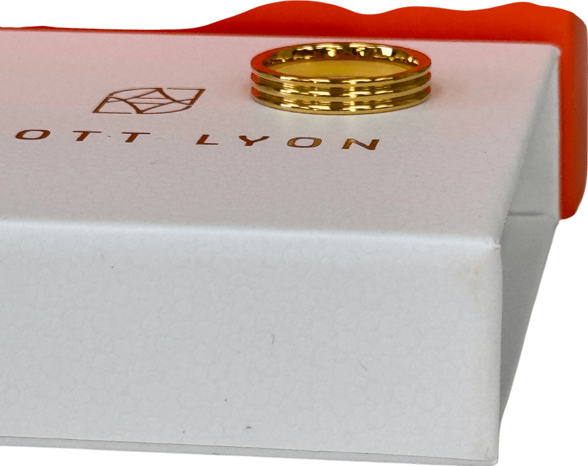 Abbott Lyon 18k Gold plated Triple Band Ring (gold) Size P One Size - Reliked