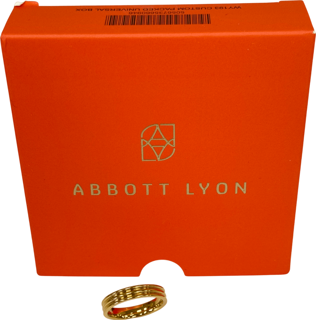 Abbott Lyon 18k Gold plated Triple Band Ring (gold) Size P One Size - Reliked
