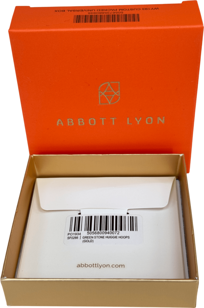 Abbott Lyon 18k Gold plated Turquoise Huggie Hoops (gold) One Size - Reliked