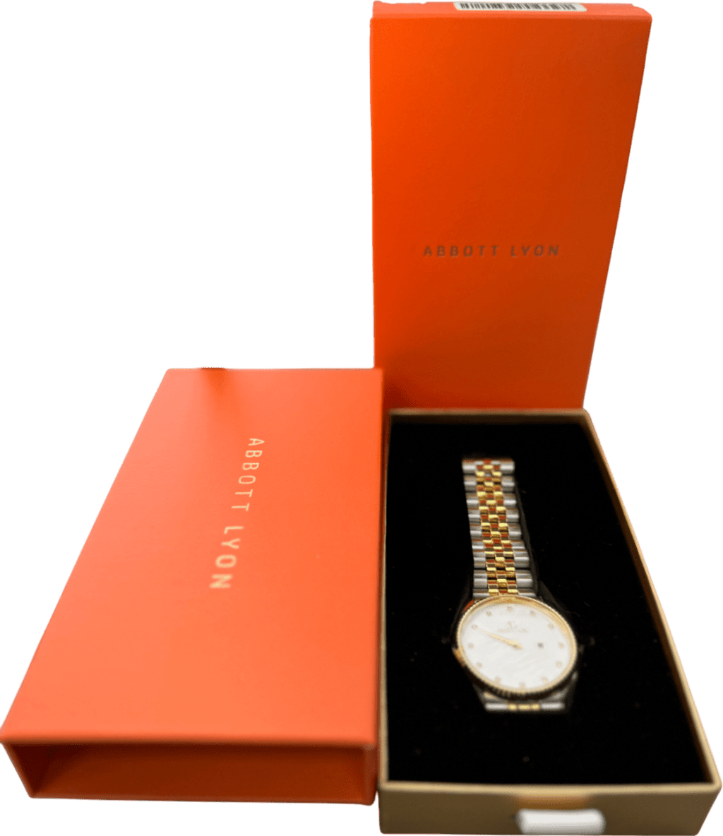 Abbott Lyon Belgravia 36mm Pearl & Crystal Link Watch In Presentation Box - Reliked