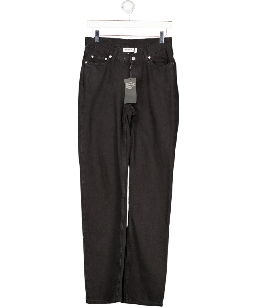 Weekday Black Twin Dipped Waist Jeans W28