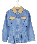ASOS Blue Denim Cinched Waist Jacket UK 8