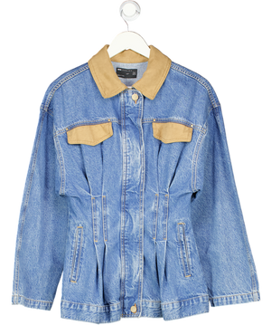 ASOS Blue Denim Cinched Waist Jacket UK 8