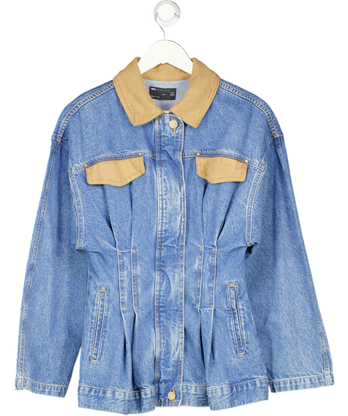 ASOS Blue Denim Cinched Waist Jacket UK 8