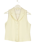 LilySilk Cream Lapel Collar Silk Suit Vest Waistcoat Top UK 10