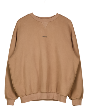MESHKI Chocolate Brown Logo Sweatshirt UK S