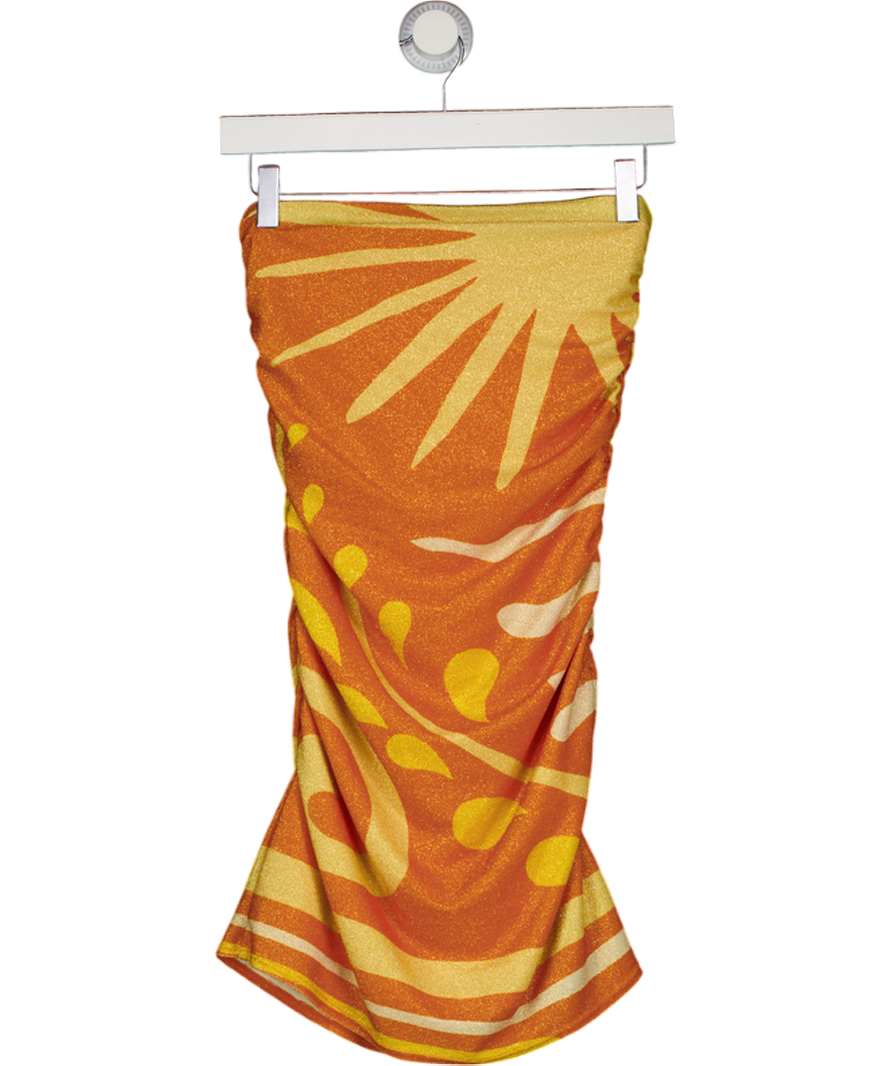 CALA DE LA CRUZ Orange Bianca Mini Dress UK S