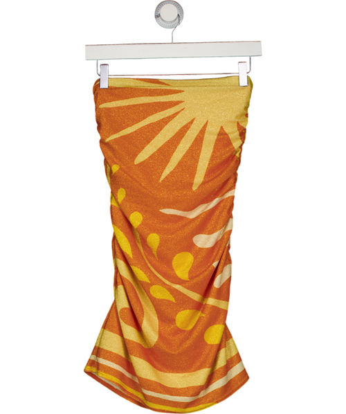 CALA DE LA CRUZ Orange Bianca Mini Dress UK S