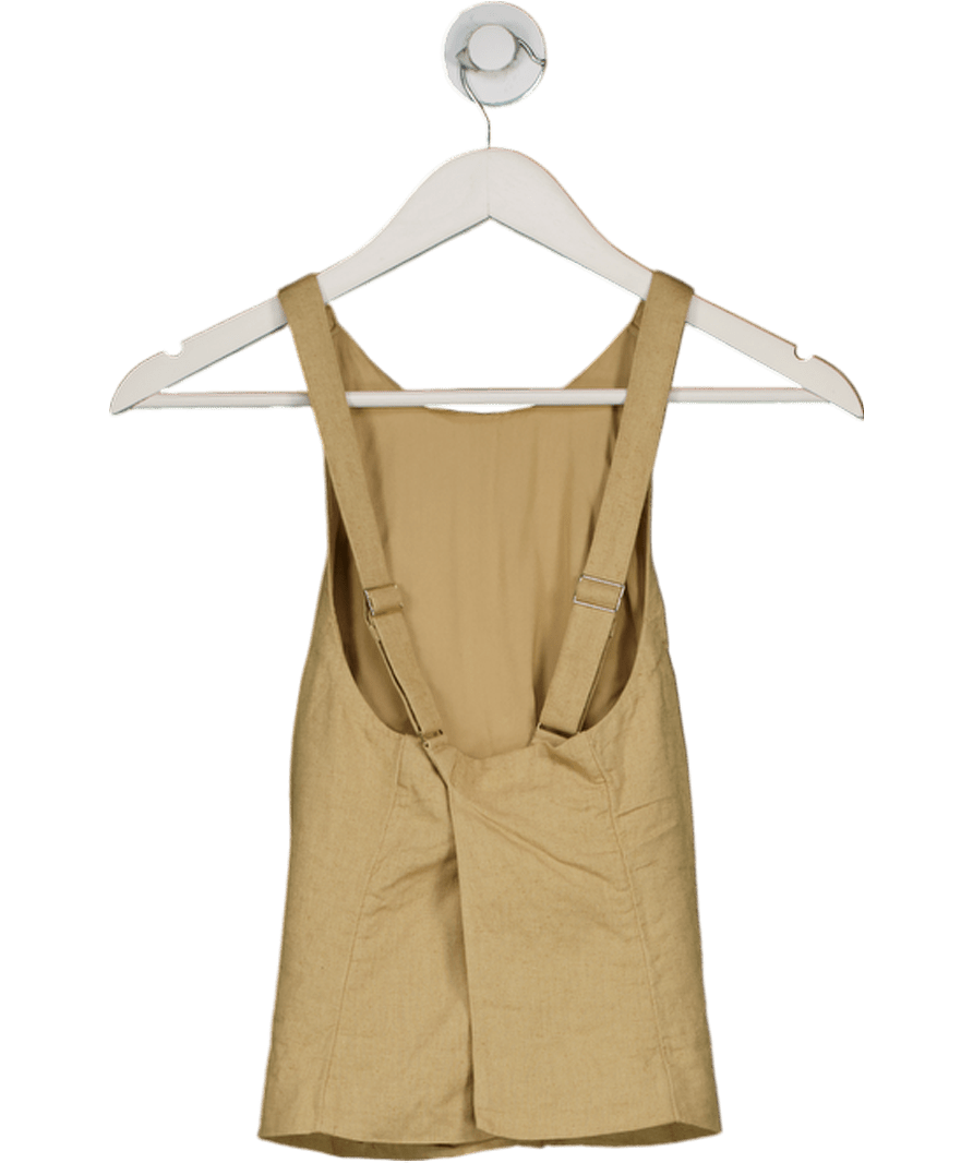 Abercrombie & Fitch Beige Linen Open Back Top UK XS - Reliked