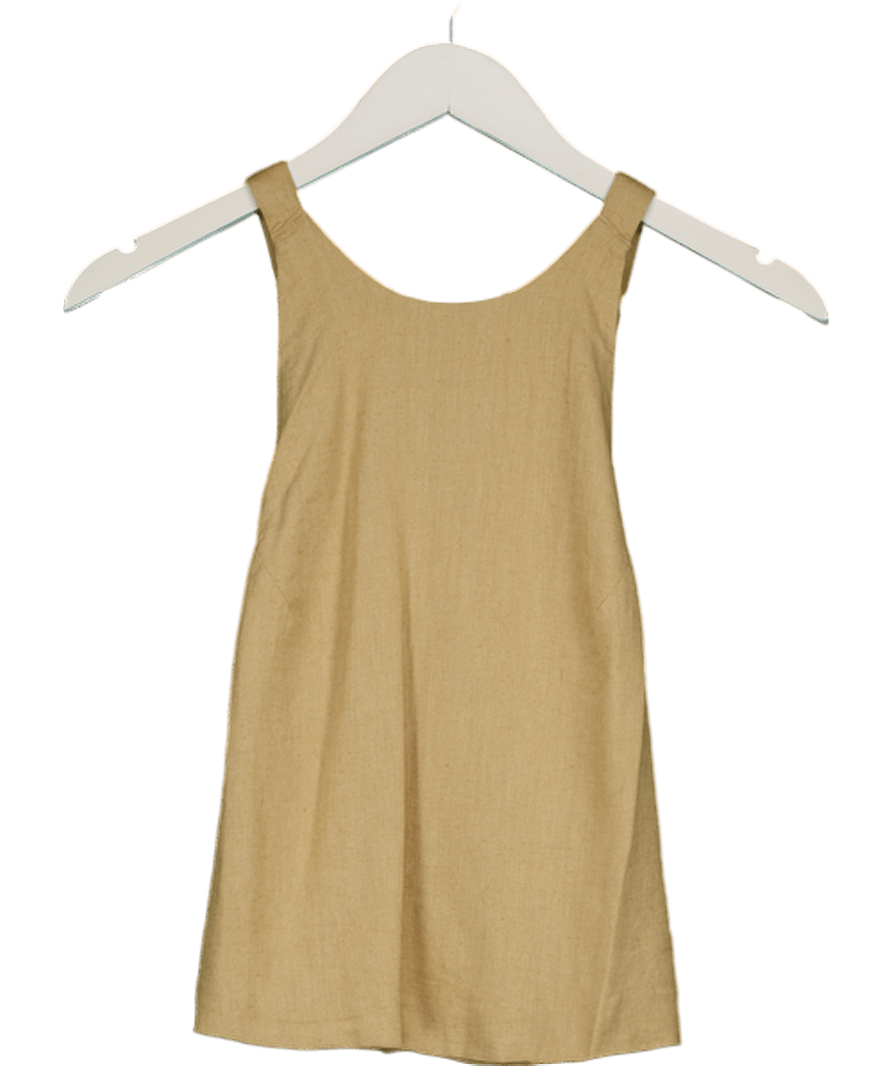 Abercrombie & Fitch Beige Linen Open Back Top UK XS - Reliked