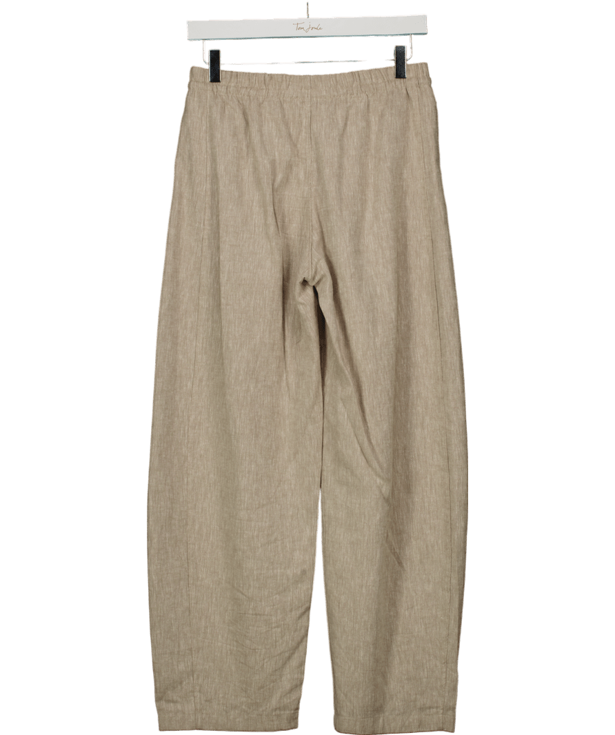 Abercrombie & Fitch Beige Oatmeal Barrel Trousers UK XXS - Reliked