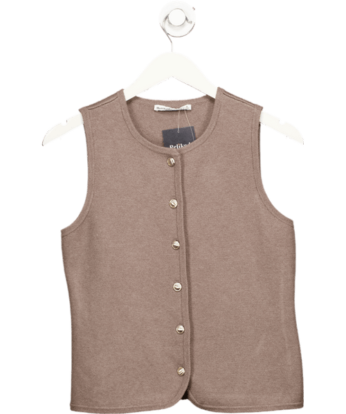 Abercrombie & Fitch Beige Taupe Knit Waistcoat Top UK S - Reliked
