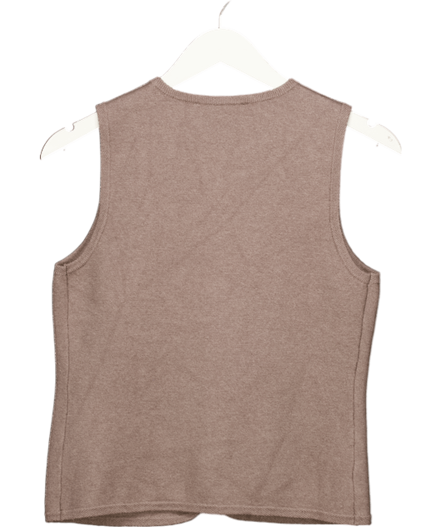 Abercrombie & Fitch Beige Taupe Knit Waistcoat Top UK S - Reliked