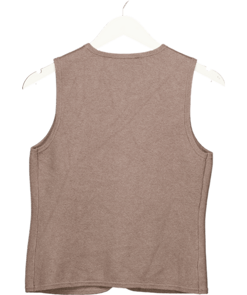 Abercrombie & Fitch Beige Taupe Knit Waistcoat Top UK S - Reliked