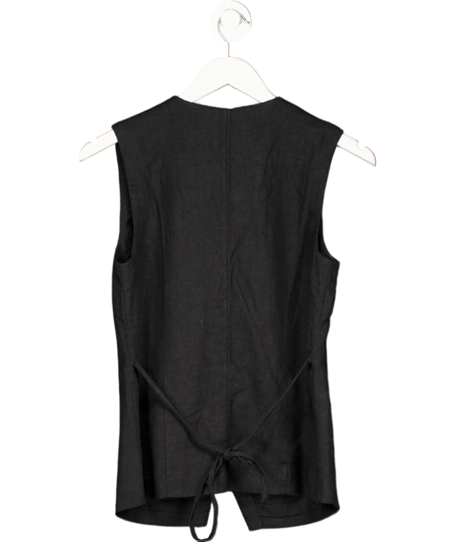 Abercrombie & Fitch Black Asymmetrical Button - through Top UK XS - Reliked