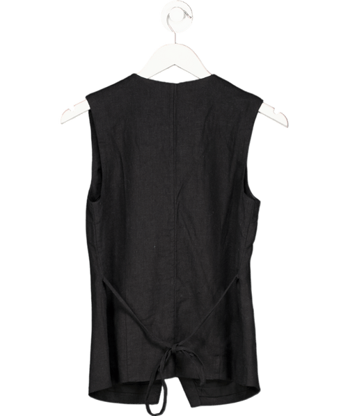 Abercrombie & Fitch Black Asymmetrical Button - through Top UK XS - Reliked