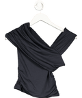 Abercrombie & Fitch Black Asymmetrical Wrap Top UK XS - Reliked