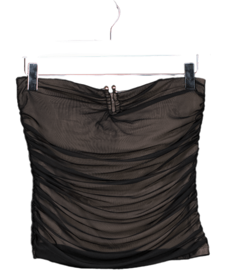 Abercrombie & Fitch Black Bra - free Mesh Hardware Tube Top UK S - Reliked