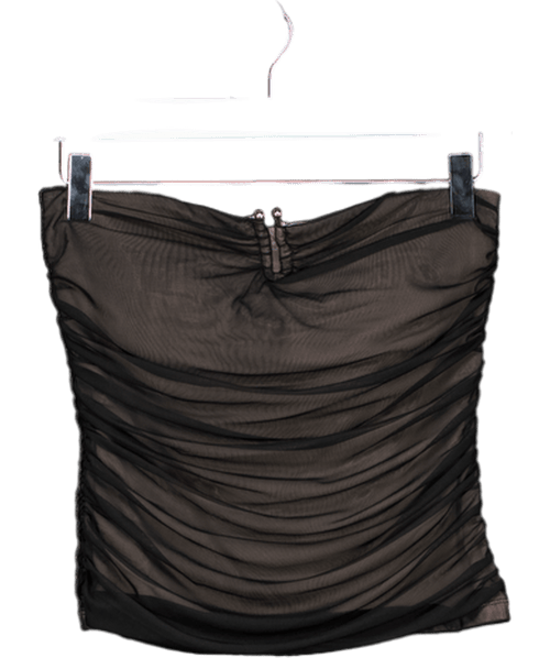 Abercrombie & Fitch Black Bra - free Mesh Hardware Tube Top UK S - Reliked