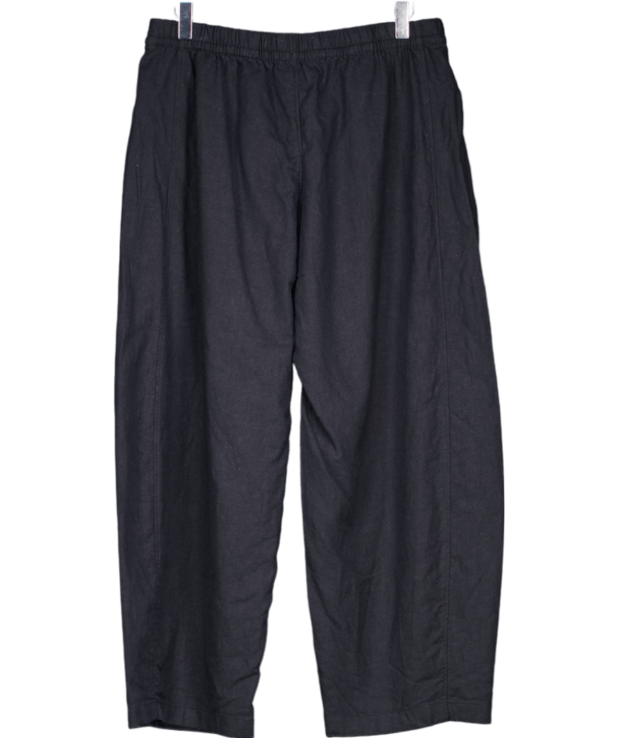 Abercrombie & Fitch Black Linen - blend Pull - on Pant UK S - Reliked