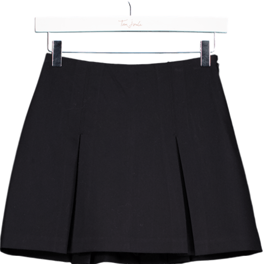 Abercrombie & Fitch Black Mid Rise Pleated Mini Skort UK XS - Reliked