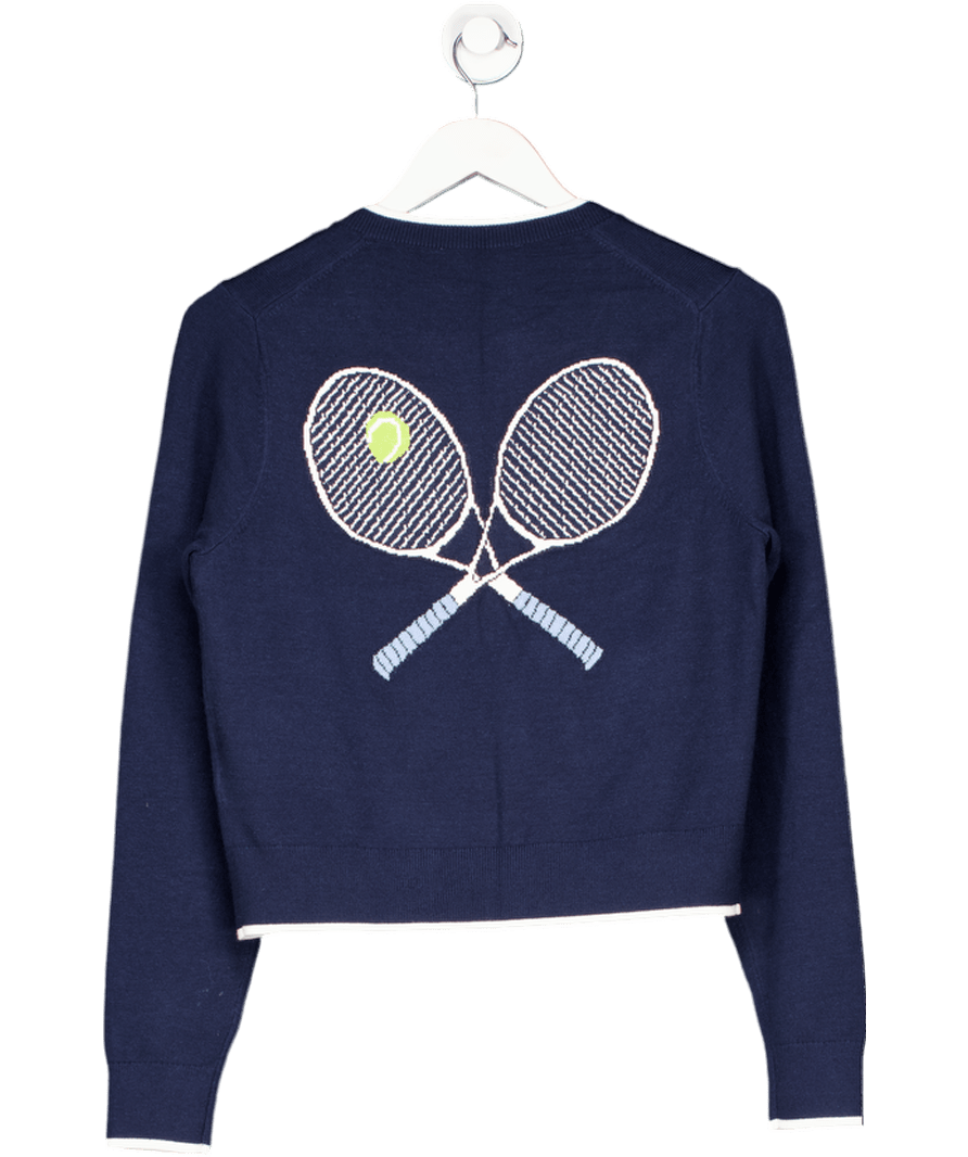 Abercrombie & Fitch Blue Love All Shrunken Crew Cardigan UK M - Reliked