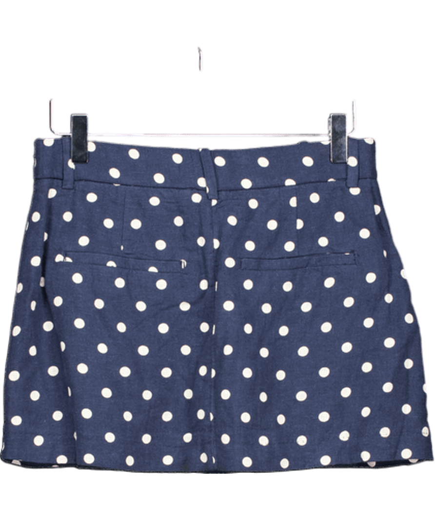 Abercrombie & Fitch Blue Tailored Linen - blend Mini Skort UK XS - Reliked