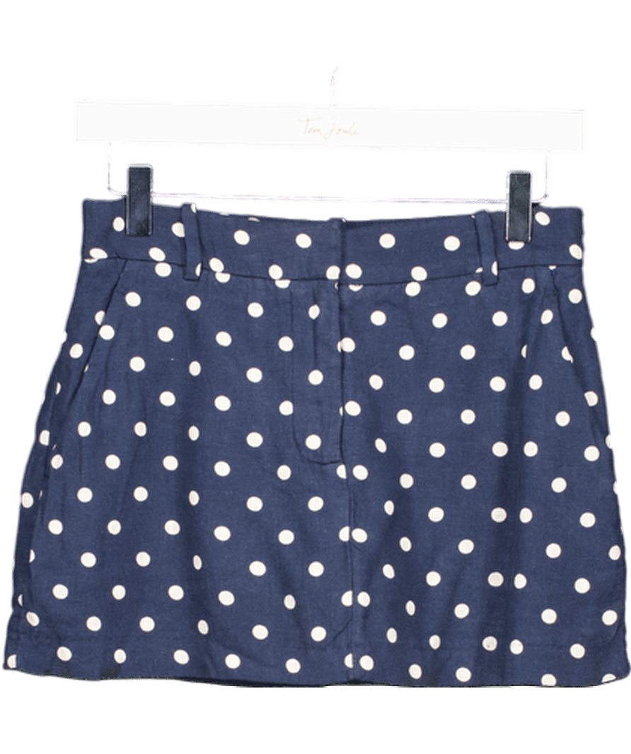 Abercrombie & Fitch Blue Tailored Linen - blend Mini Skort UK XS - Reliked