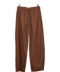 Abercrombie & Fitch Brown Straight Linen - blend Pull - on Pant UK XXS - Reliked