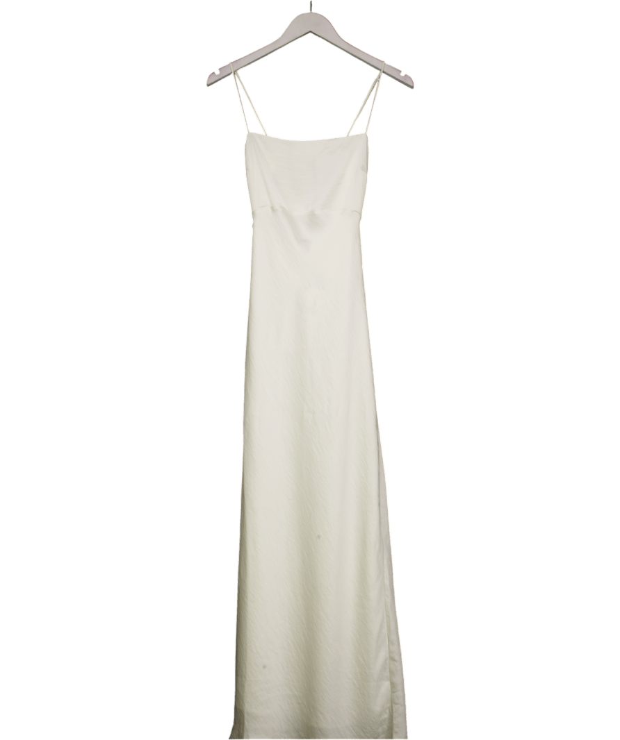 Abercrombie & Fitch Cream Julia Slip Cowl Back - bow Maxi Dress UK XS - Reliked