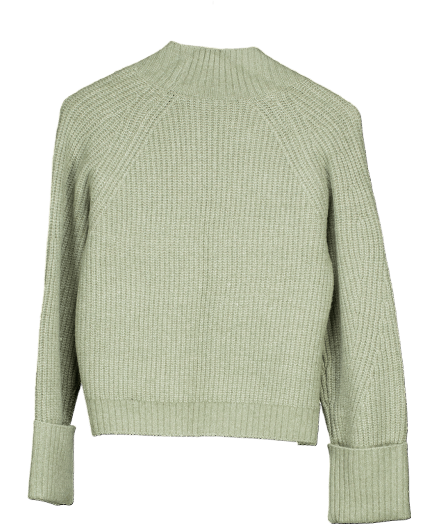 Abercrombie & Fitch Green Ribbed Non Closure Cardigan UK XXS - Reliked