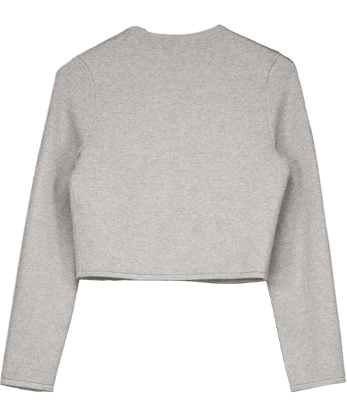 Abercrombie & Fitch Grey Cardigan With Gold Buttons UK XS - Reliked