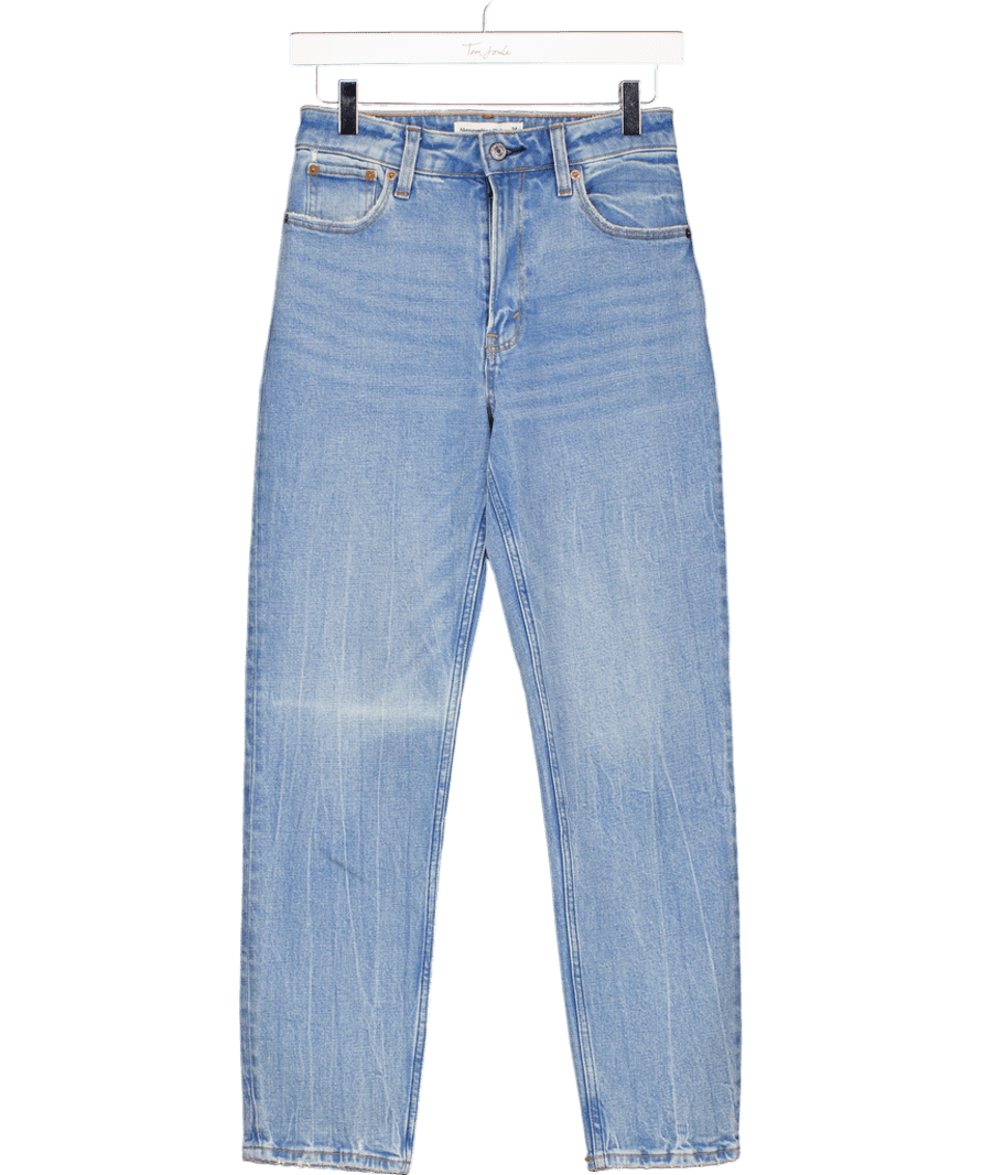 Abercrombie & Fitch Mid Blue Curve Love High Rise Mom Jean W24 - Reliked
