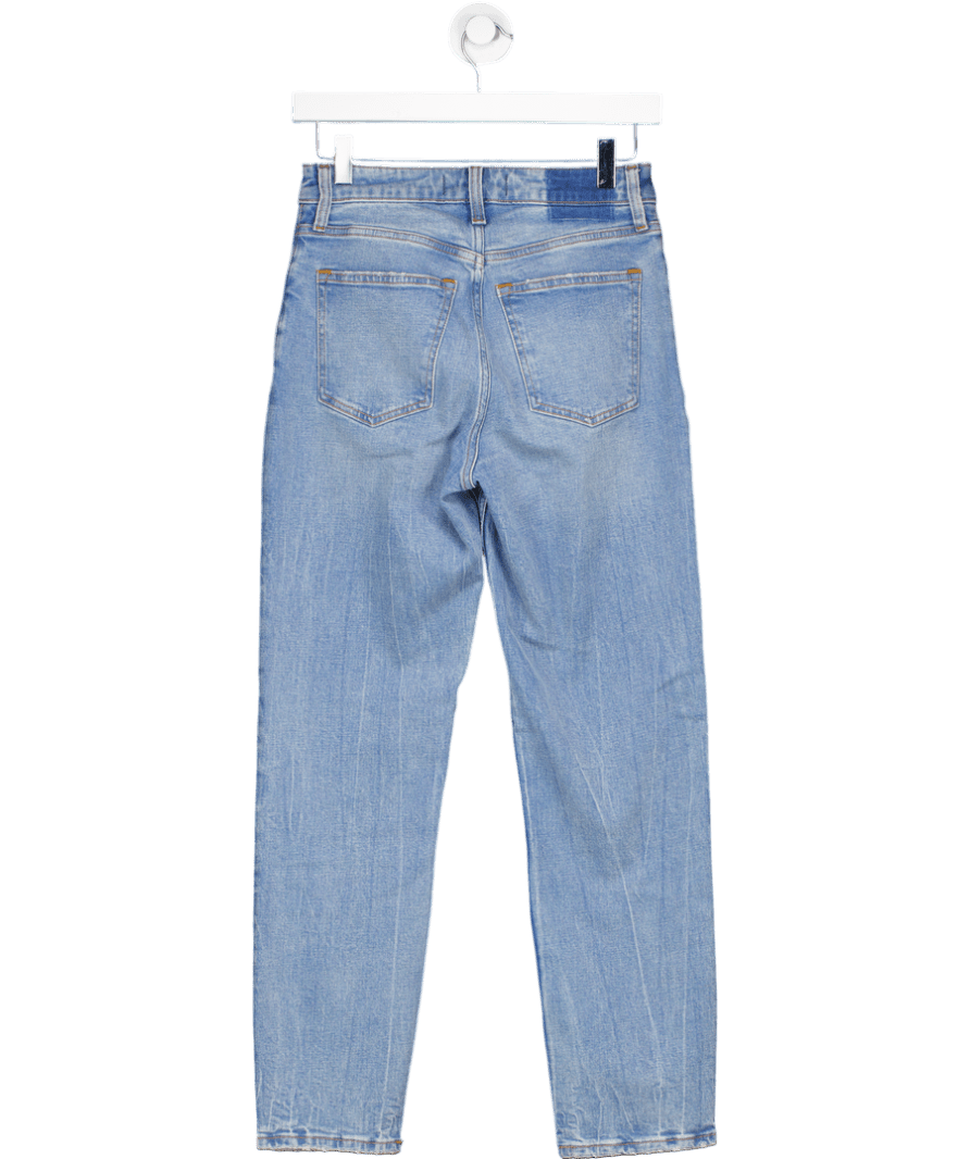 Abercrombie & Fitch Mid Blue Curve Love High Rise Mom Jean W24 - Reliked