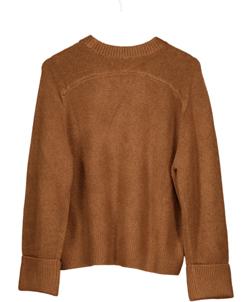 Abercrombie & Fitch Supersoft Oversize Brown Knit Jumper UK S - Reliked