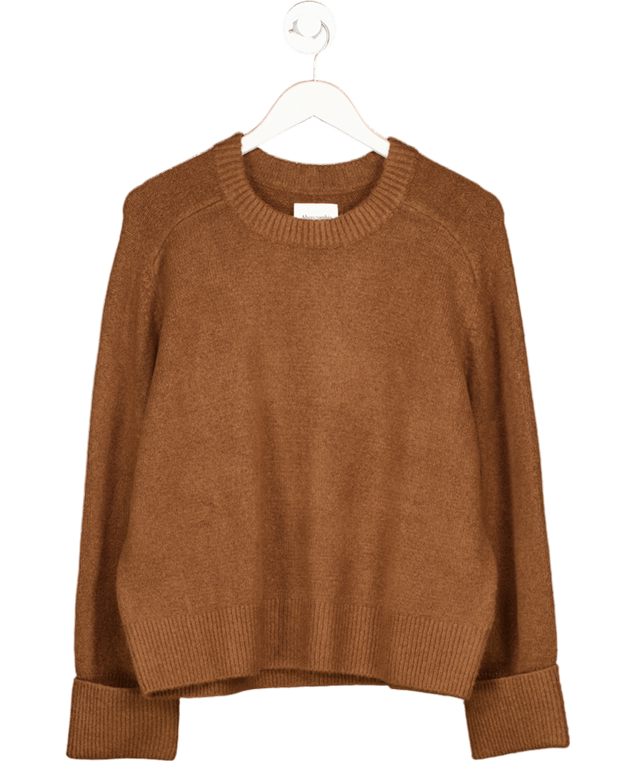 Abercrombie & Fitch Supersoft Oversize Brown Knit Jumper UK S - Reliked