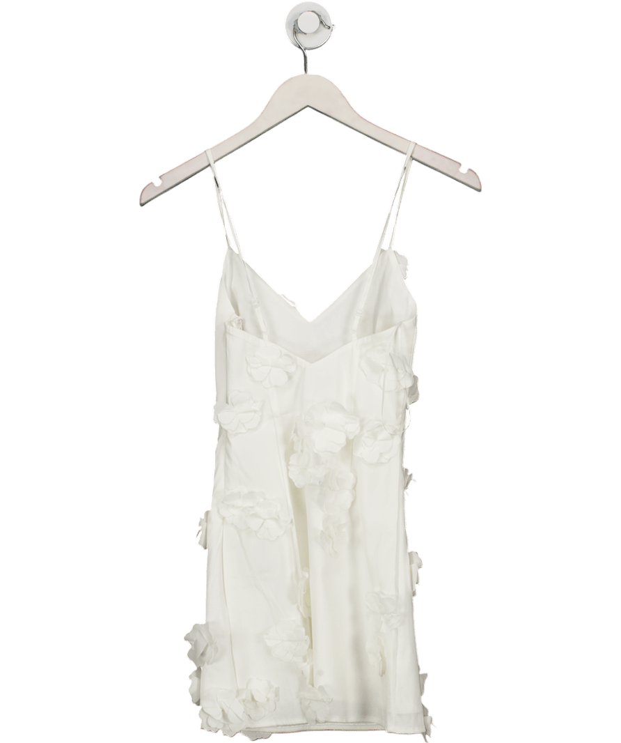 Abercrombie & Fitch White Applique Floral Mini Dress UK XXS - Reliked