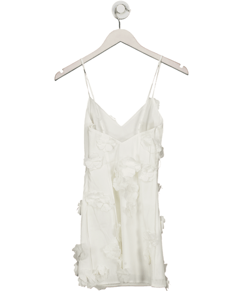 Abercrombie & Fitch White Applique Floral Mini Dress UK XXS - Reliked
