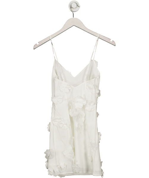 Abercrombie & Fitch White Applique Floral Mini Dress UK XXS