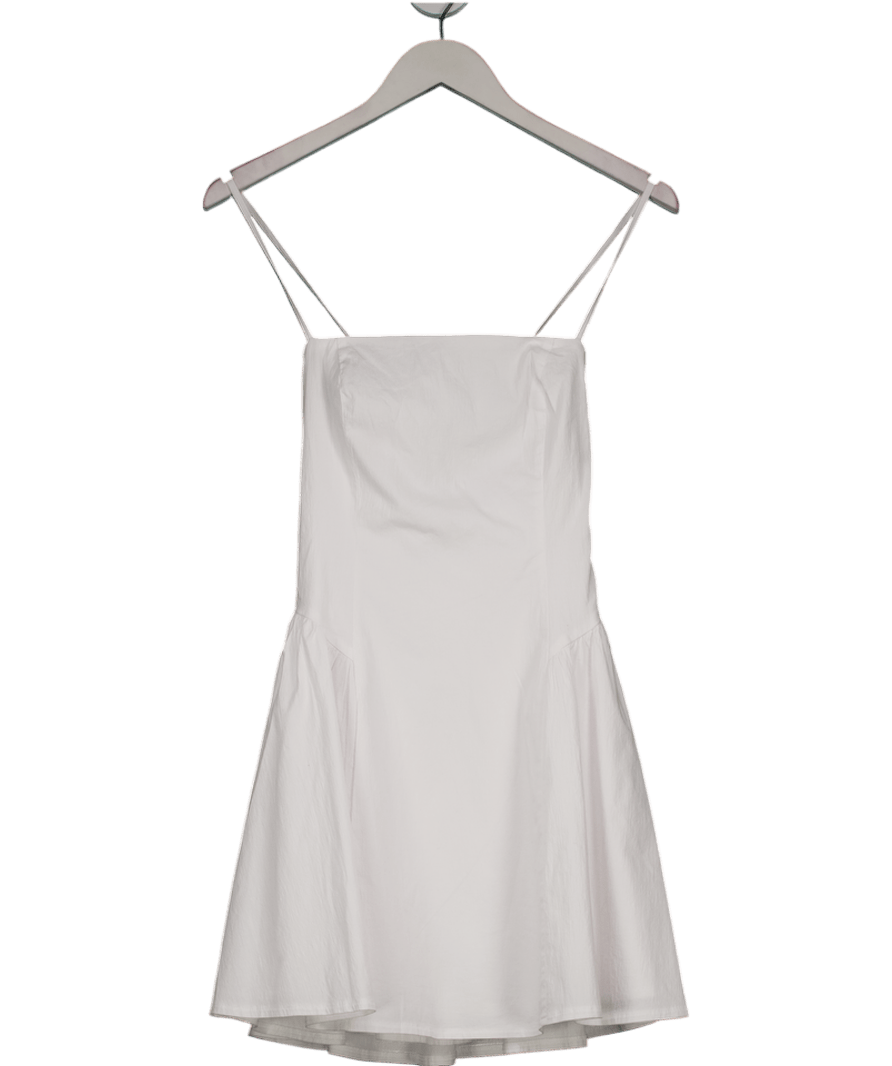 Abercrombie & Fitch White Dipped - waist Cross - back Mini Dress UK S - Reliked