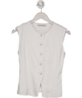 Abercrombie & Fitch White Linen Blend Waistcoat Top UK XS - Reliked