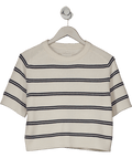 Abercrombie & Fitch White Madeline Crew Sweater Tee UK XS - Reliked