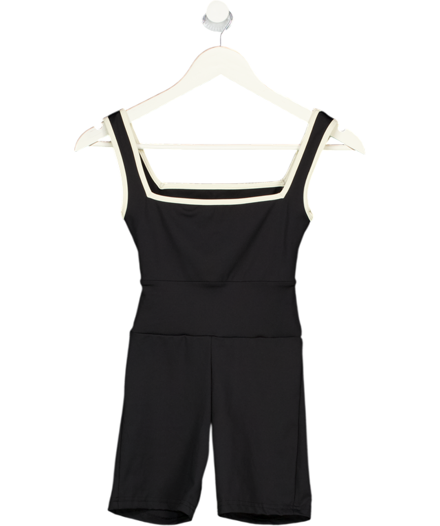 STRUT THIS Black / Cream Onepiece Work-out Onesie UK XS