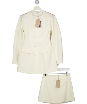 MESHKI Cream Balloon Sleeve Blazer Mini Dress UK XS