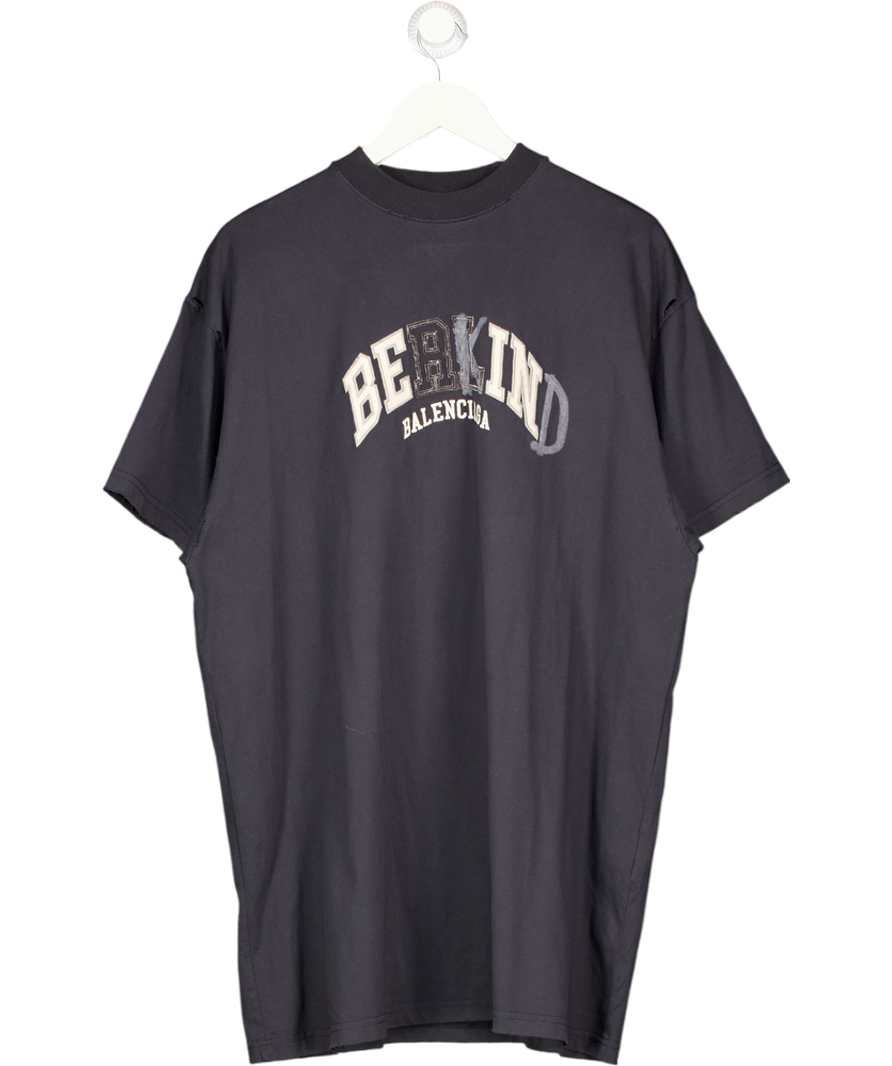 Balenciaga Grey 'be Kind' Oversized Tee UK L