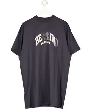 Balenciaga Grey 'Be Kind' Oversized Tee UK L