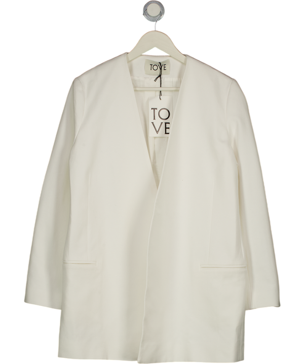 TOVE Saunders Cotton-blend Jacket In Ivory White Fr38 UK 10