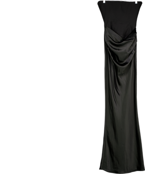 House of CB Black Persephone Strapless Corset Woven Maxi Dress - Plus Cup UK XS