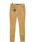 MASSIMO DUTTI Beige Mid Rise Skinny Cord Jeans UK 12