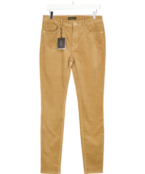 MASSIMO DUTTI Beige Mid Rise Skinny Cord Jeans UK 12
